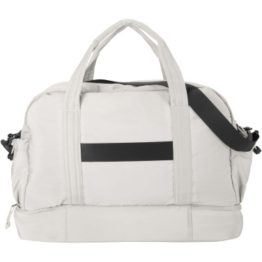 Logo trade promotional gift photo of: Puffer GRS recycled duffel bag with insulated bottom 30L