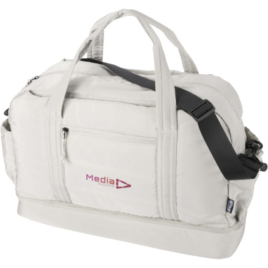 Logo trade promotional item photo of: Puffer GRS recycled duffel bag with insulated bottom 30L