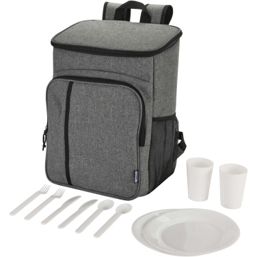 Logotrade promotional merchandise image of: Tundra GRS recycled picnic cooler backpack with cutlery set 20L