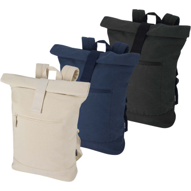 Logotrade promotional products photo of: Recanvas 14” GRS recycled rolltop backpack 16L
