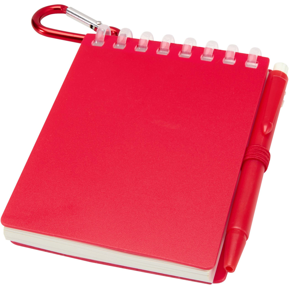 Logo trade advertising products image of: Lig Mini recycled outdoor soft cover notebook and ballpoint pen set (black ink)