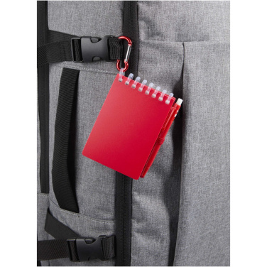 Logo trade promotional gifts picture of: Lig Mini recycled outdoor soft cover notebook and ballpoint pen set (black ink)
