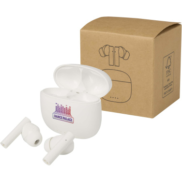 Logotrade promotional giveaways photo of: Alterf recycled plastic True Wireless Bluetooth® headset with silicone eartips