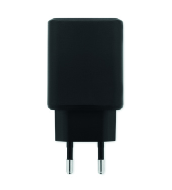 Logo trade promotional gift photo of: EU 2-pole wall adapter/charger