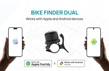Logo trade promotional gifts picture of: Bike finder Dual RCS bike bell with worldwide locating