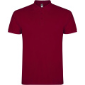 Star short sleeve men's polo, Garnet