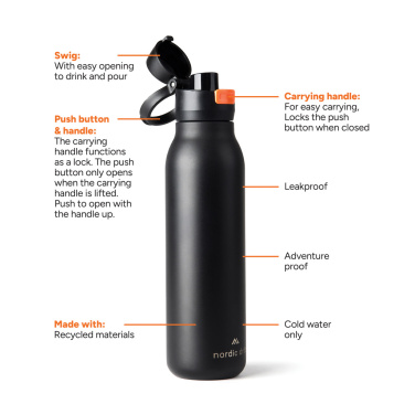 Logotrade business gift image of: Nordic Drift Trail RCS Single Wall Water Bottle 750ml