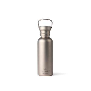 Logo trade promotional merchandise image of: Nordic Drift Trail Ultra Light Titanium 600ml Water Bottle