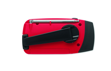 Logo trade promotional merchandise image of: Portable radio SOS with LED torch