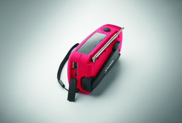 Logo trade promotional giveaways image of: Portable radio SOS with LED torch