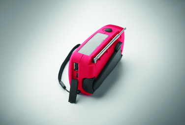 Logo trade business gifts image of: Portable radio SOS with LED torch