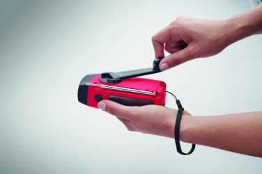 Logo trade advertising product photo of: Portable radio SOS with LED torch