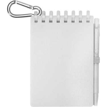 Logo trade promotional products image of: Lig Mini recycled outdoor soft cover notebook and ballpoint pen set (black ink)