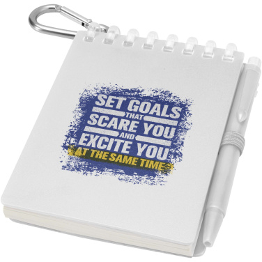 Logotrade promotional item image of: Lig Mini recycled outdoor soft cover notebook and ballpoint pen set (black ink)