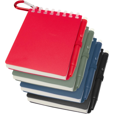 Logotrade promotional merchandise picture of: Lig Mini recycled outdoor soft cover notebook and ballpoint pen set (black ink)