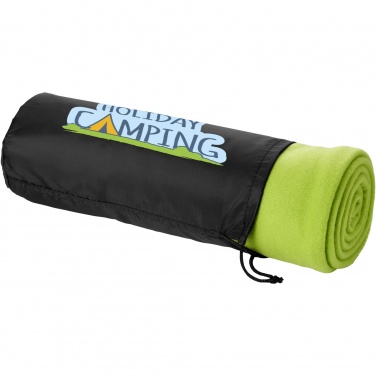 Logotrade ärikingi foto: Huggy fliisist pleed kandekotiga