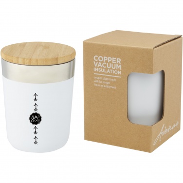 Logo trade reklaamkingitused foto: Lagan 300 ml roostevabast terasest termostops bambusest kaanega