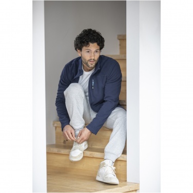 Logotrade meened pilt: Merevaigune meeste GRS taaskasutatud täistõmblukuga fliisjope