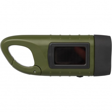 Logo trade reklaamkingid foto: Helios taaskasutatud plastikust päikesedünamo taskulamp karabiiniga