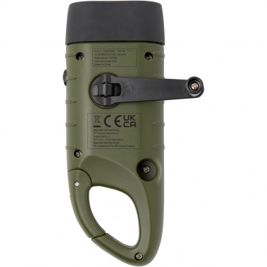 Logotrade firmakingid pilt: Helios taaskasutatud plastikust päikesedünamo taskulamp karabiiniga