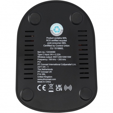 Logotrade ärikingid pilt: Loop 15W kahe mähisega RCS taaskasutatud plastist juhtmevaba laadimisalus