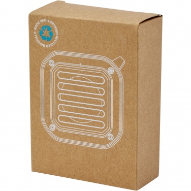 Logotrade reklaamkingituse foto: Solo 3W IPX5 RCS taaskasutatud plastikust päikeseenergia Bluetooth® kõlar karabiiniga 