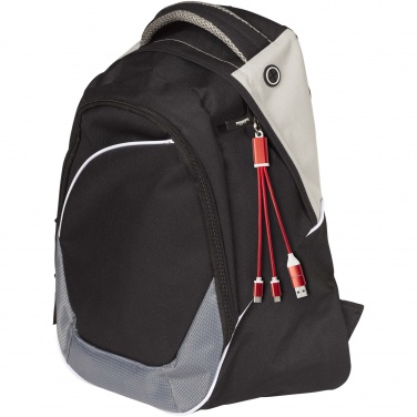 Logotrade meene foto: Metallist 4-in-1 taaskasutatud alumiiniumist laadimiskaabel võtmehoidjaga