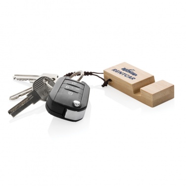 Logotrade reklaamtooted pilt: Standkey bambusest võtmehoidja telefonialus