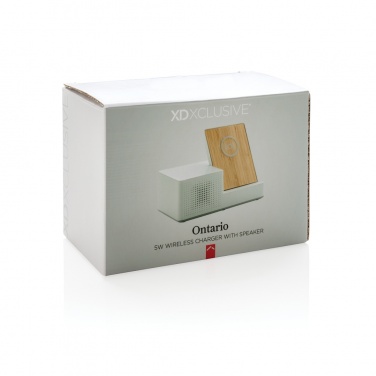 Logotrade meened pilt: Ontario 5W juhtmevaba laadija koos kõlariga