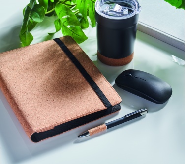 Logotrade reklaamtoote foto: A5 märkmik-mapp korgist