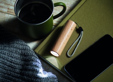 Logo trade ärikingituse pilt: Pöögipuidust laetav taskulamp