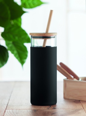 Logotrade reklaamkingitused pilt: 450 ml bambusest kaane ja kõrrega joogitops