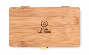 Logo trade reklaamkingitused foto: 21 tk tööriistakomplekt bambusest kohvris