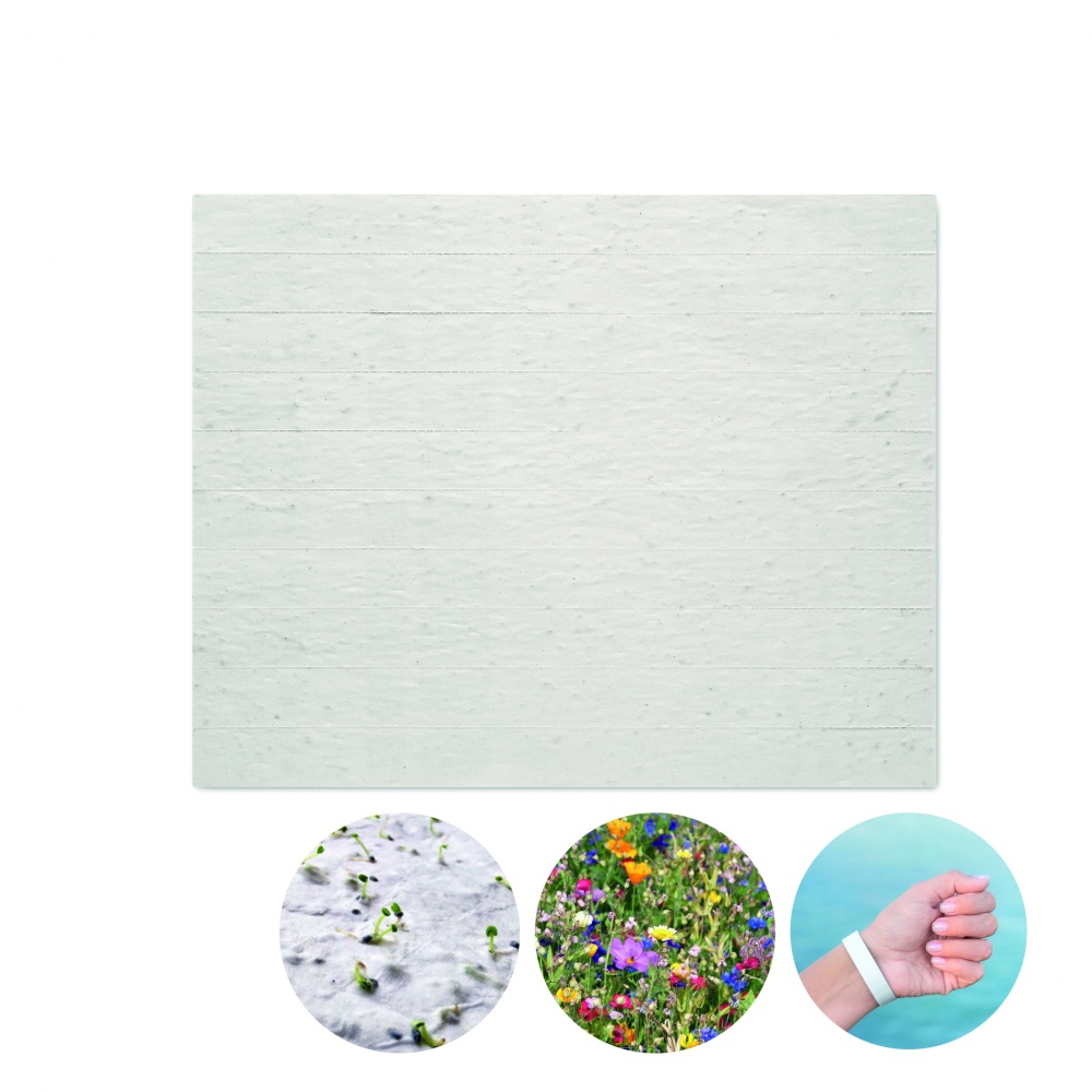 Logotrade ärikingituse foto: Seemnepaberist leht randmepaeltega