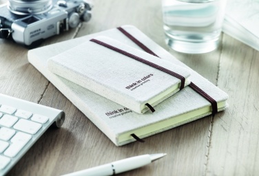 Logo trade ärikingitused foto: A6 lõuendist voodriga märkmik