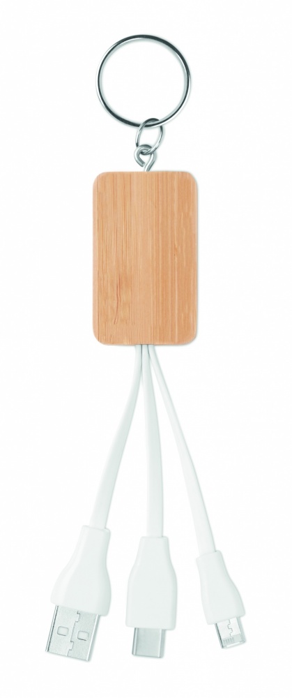 Logo trade firmakingid foto: Bambusest 3-in-1 kaabel