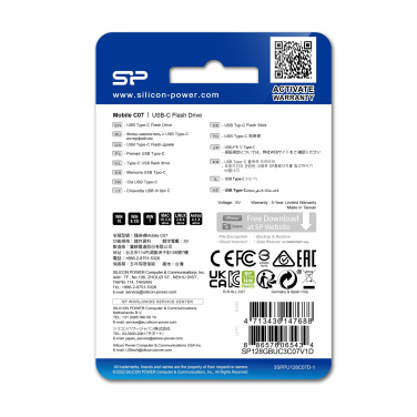 Logo trade reklaamkingi pilt: Mälupulk SILICON POWER MOBILE - C07 3,2 32GB