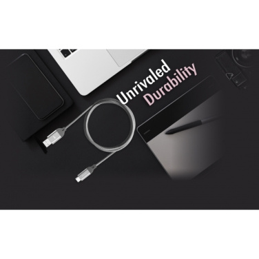 Logo trade firmakingi pilt: Nailonist andmeedastuskaabel LK30 Type - C Quick Charge 3.0