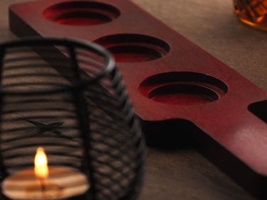 Logo trade reklaamkingi pilt: Puidust 3 Shot klaasi alusega 1863121