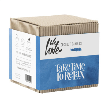 Logo trade ärikingituse pilt: We Love The Planet küünal kookospähklis