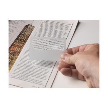 Logo trade ärikingituse pilt: Loupe krediitkaardikujuline suurendusklaas