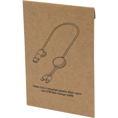 Logo trade reklaamkingid foto: Citala 5-in-1 taaskasutatud plastist 30 cm kiirlaadimiskaabel