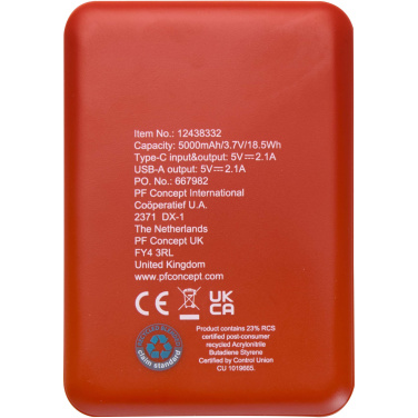 Logo trade reklaamkingid foto: Asama 5000 mAh Type-C taaskasutatud plastist akupank