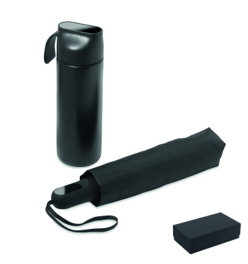 Logo trade firmakingid foto: HITHERE kinkekomplekt termospudeli ja vihmavarjuga