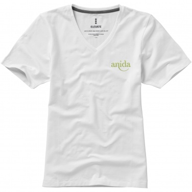 Logo trade liikelahjat mainoslahjat kuva: Kawartha short sleeve women's organic V-neck t-shirt