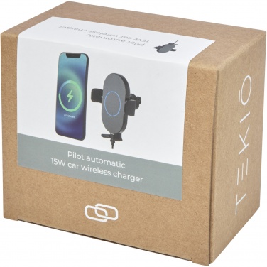 Logotrade mainoslahja ja liikelahja kuva: Pilot langaton 15 W:n automaattinen autolaturi 