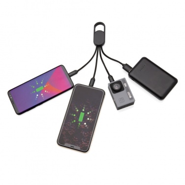 Logotrade mainoslahjat kuva: 4-in-1 kaapeli karabiinihakalla