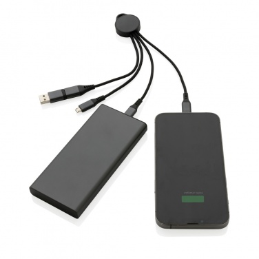 Logotrade mainoslahjat kuva: Terra RCS 120 cm 6-in-1 kaapeli kierrätetystä alumiinista