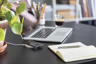 Logo trade liikelahjat tuotekuva: 5W langaton latausalusta vehnänoljesta