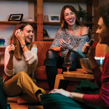 Logo trade mainoslahjat tuotekuva: Singvibe RCS karaokesarja tuplamikrofonilla kierrätysmuovia